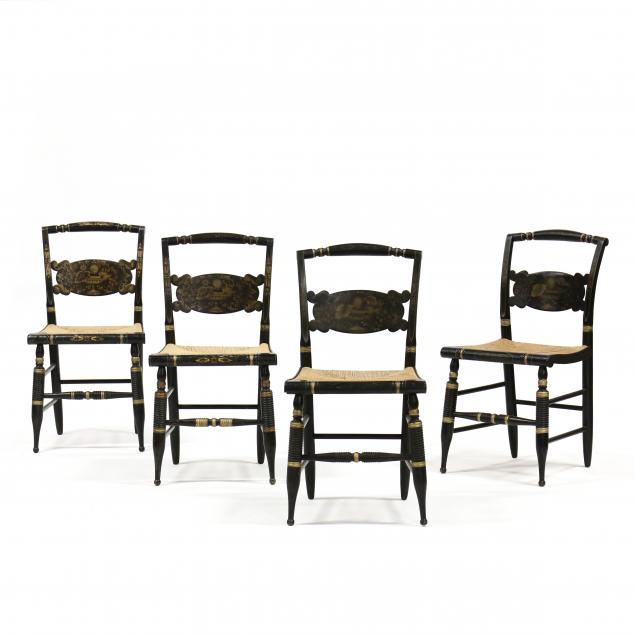 set-of-four-hitchcock-stencil-decorated-side-chairs