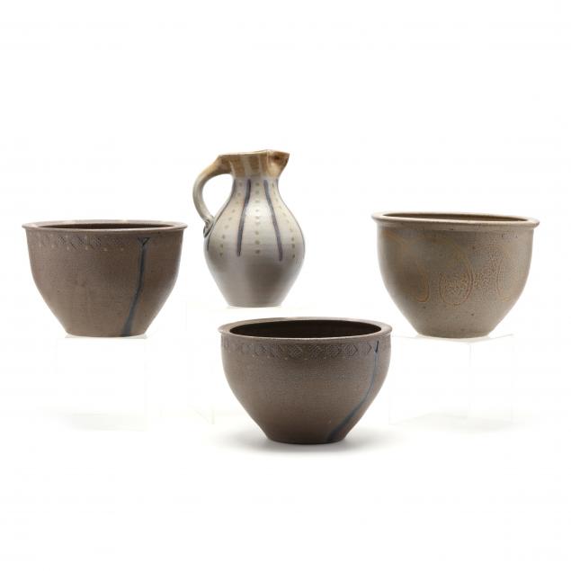 four-nc-pottery-items-by-mark-hewitt-pottery