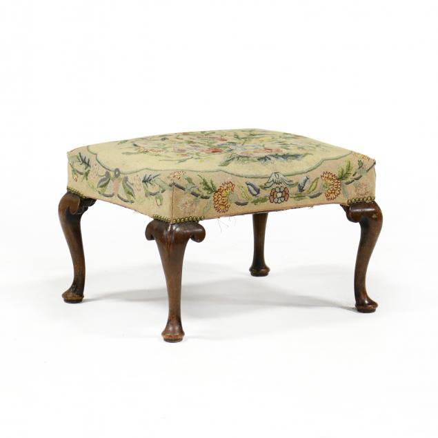 queen-anne-style-mahogany-upholstered-foot-stool