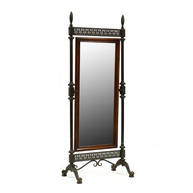 continental-bronze-and-mahogany-cheval-mirror