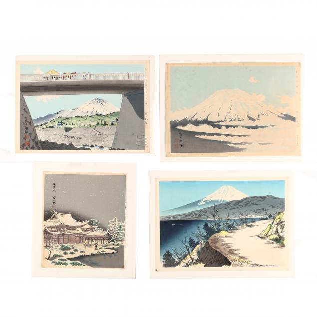 tokuriki-tomikichiro-japanese-1902-1999-four-woodblock-prints