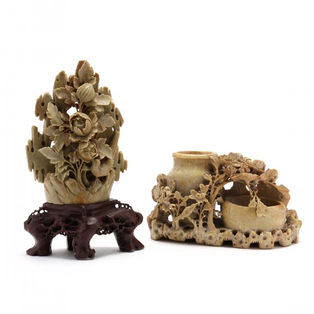 two-chinese-soapstone-carvings