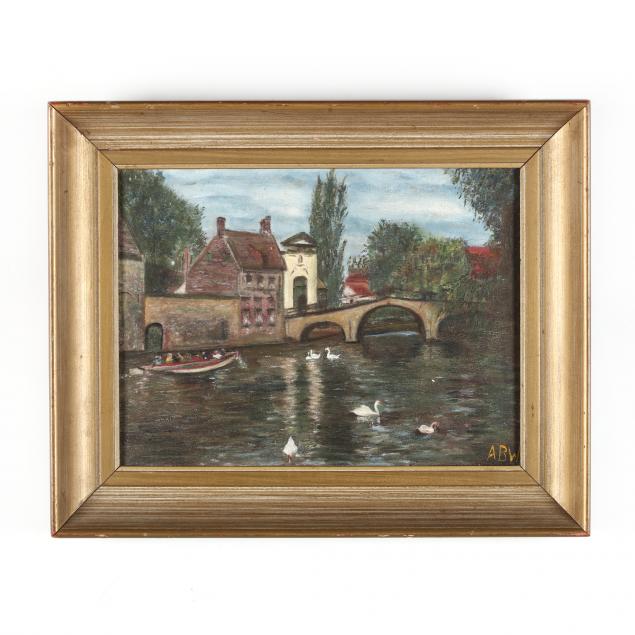 alice-b-wakefield-pa-1901-1977-continental-canal-scene