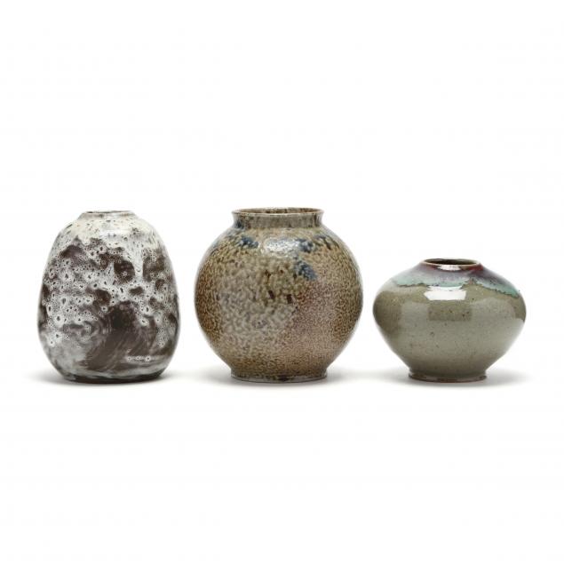 three-nc-pottery-vases-jugtown