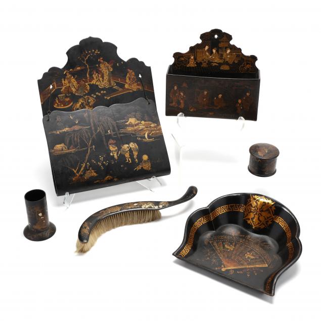 six-antique-chinoiserie-desk-accessories