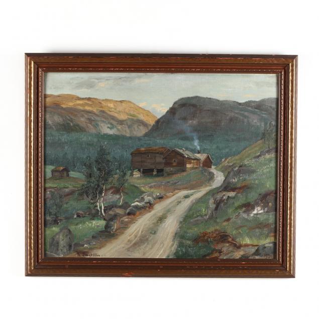 thoralv-sundt-ohlsen-norwegian-1884-1948-i-juni-kveld-hemsedal-i