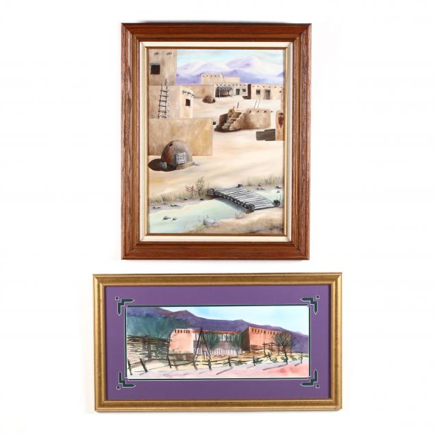 two-contemporary-paintings-of-pueblos