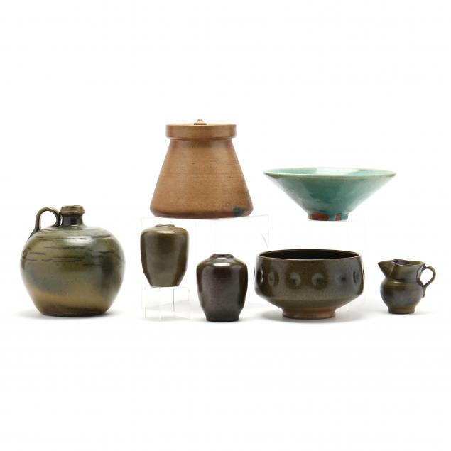 nc-pottery-ben-owen-master-potter-grouping-seven-pieces