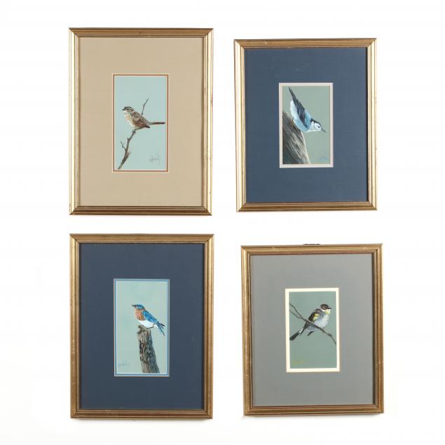 wayne-fulcher-va-1939-2016-four-original-paintings-of-songbirds