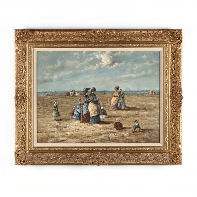 manner-of-eugene-boudin-french-1824-1898-on-the-beach