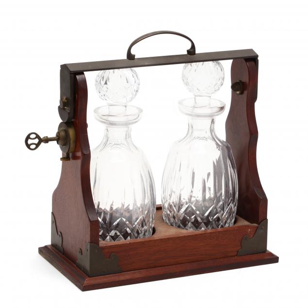 a-vintage-tantalus-with-waterford-decanters