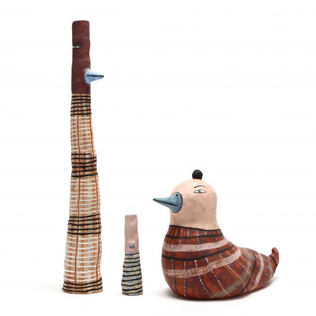 jenny-mendes-three-art-pottery-birds