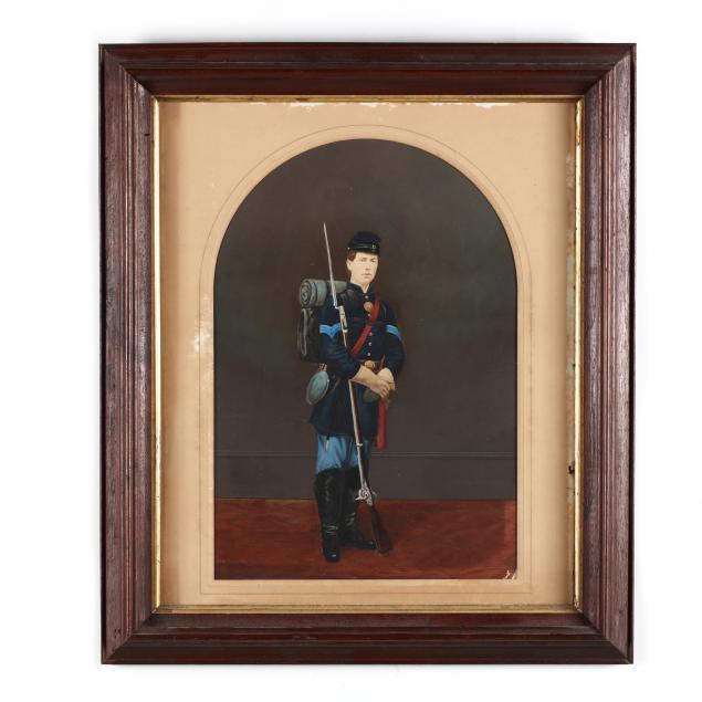 antique-hand-colored-enlargement-of-a-union-soldier-s-studio-portrait