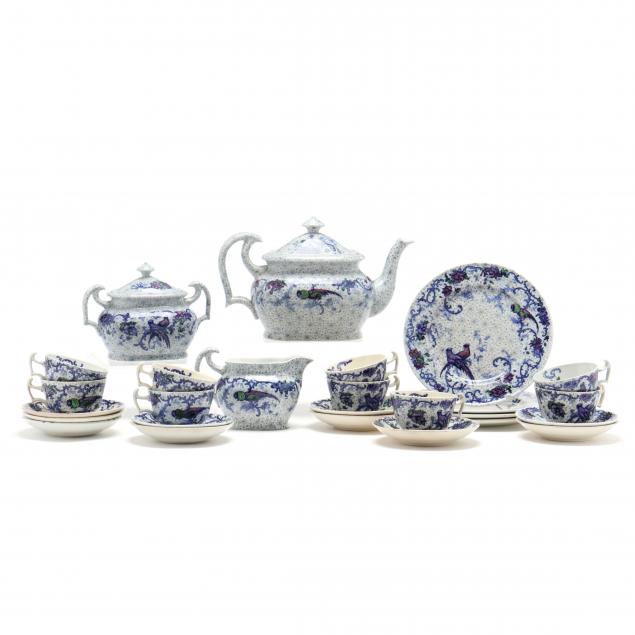 antique-cauldon-china-tea-set-with-birds-flowers