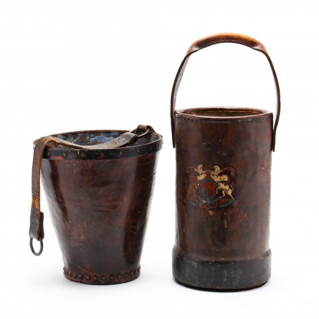 two-antique-english-leather-fire-buckets