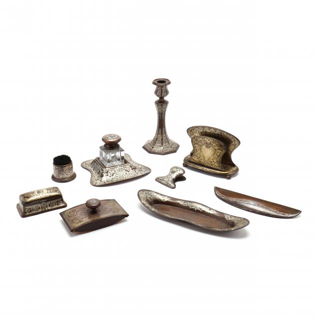antique-mixed-metals-desk-set