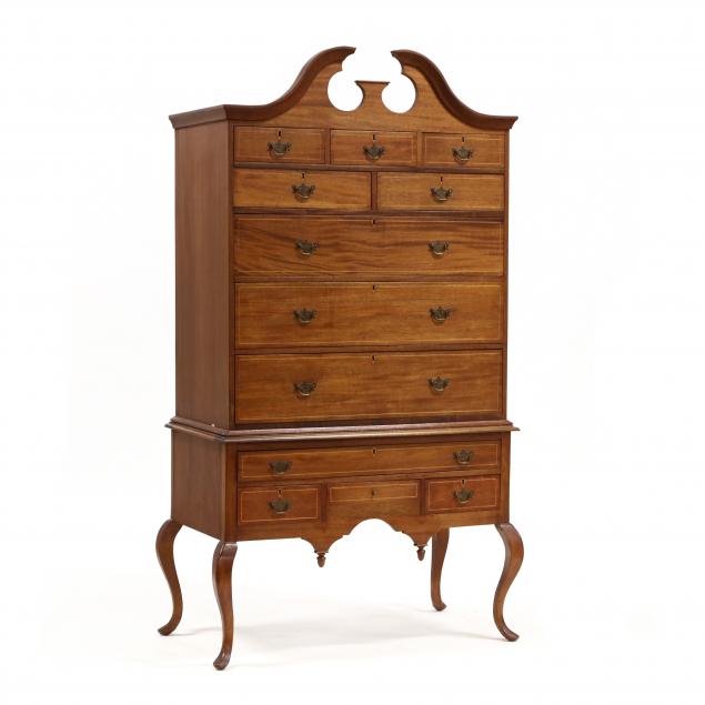 federal-style-bench-made-inlaid-mahogany-highboy