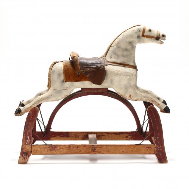 antique-american-painted-wood-rocking-horse