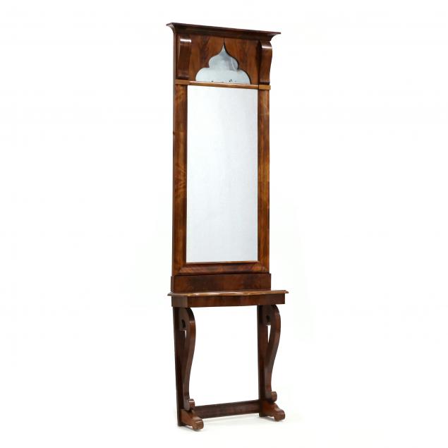 american-classical-mahogany-pier-mirror-and-table