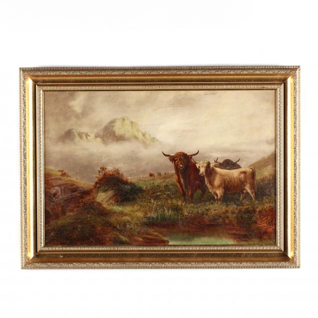 victorian-school-painting-of-highland-cattle