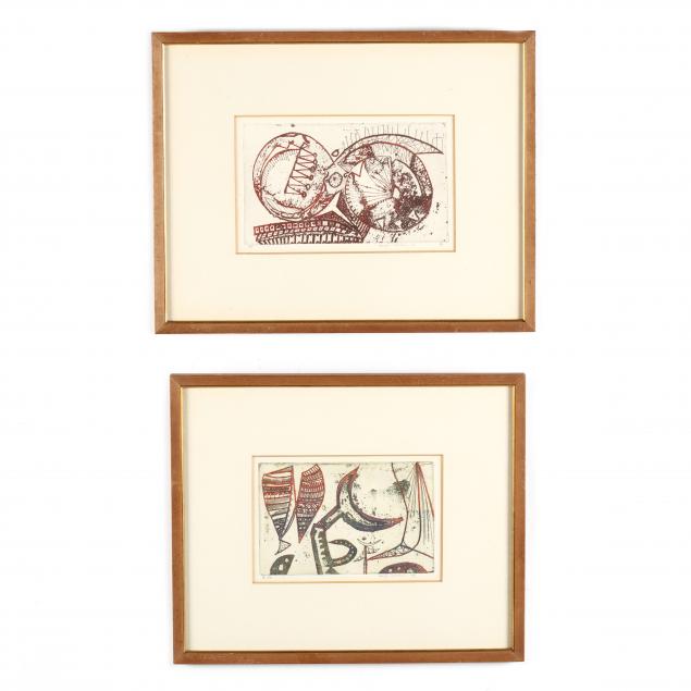 kenji-ushiku-japanese-b-1922-two-etchings