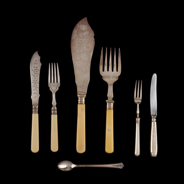 english-silverplate-flatware-group