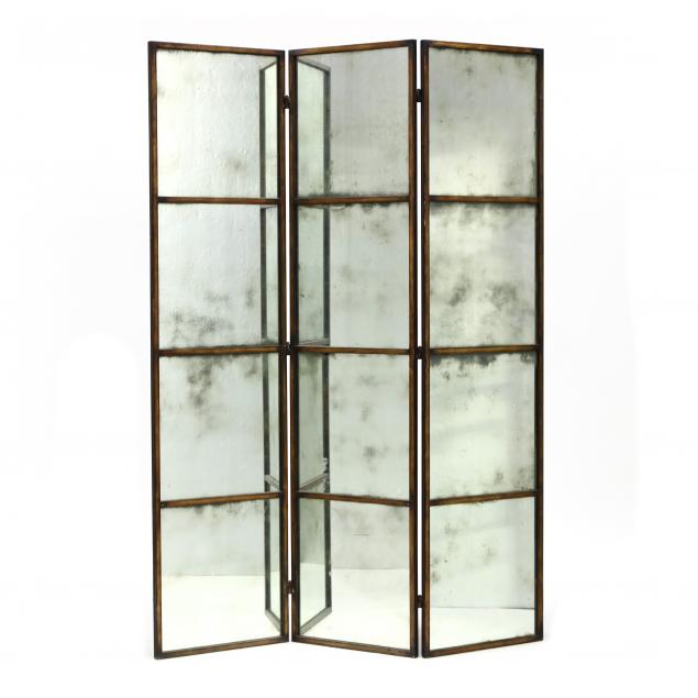 antiqued-mirrored-panel-floor-screen