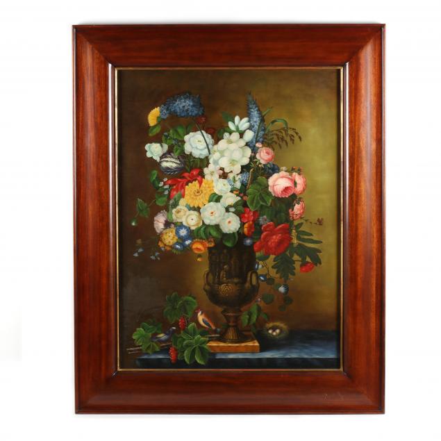 maitland-smith-large-decorative-oil-painting-of-an-urn-with-flowers