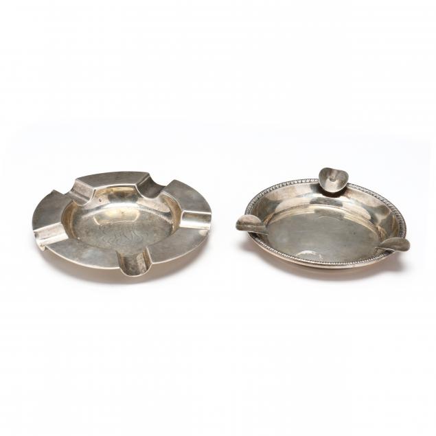 two-sterling-silver-ashtrays