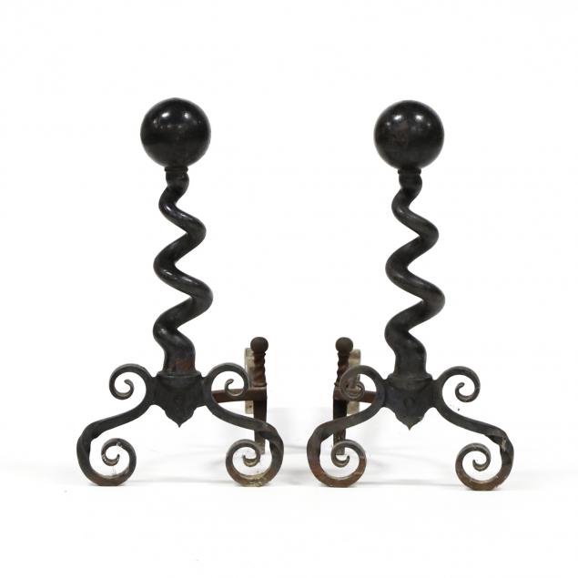 pair-of-vintage-spiral-twist-andirons