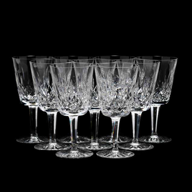 waterford-group-of-nine-water-goblets