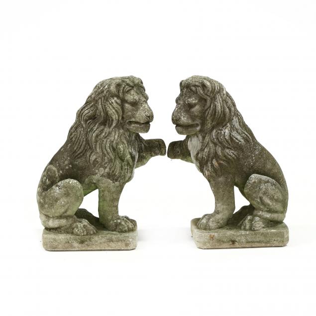 pair-of-vintage-cast-stone-lions