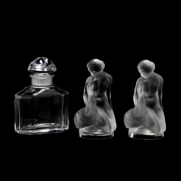 three-glass-desk-accessories-lalique-and-baccarat