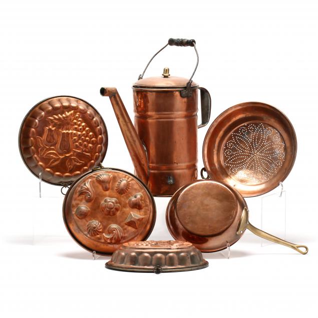 collection-of-vintage-copper-kitchenware