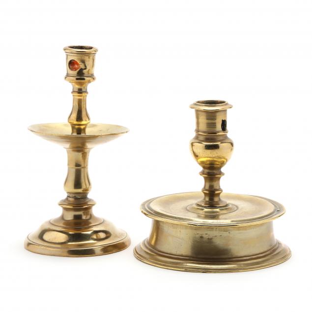 two-early-brass-candlesticks