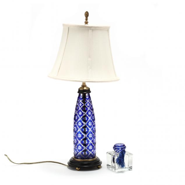 antique-cobalt-cut-to-clear-table-lamp