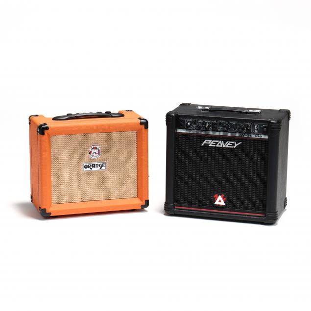 peavey-rage-158-1x8-amplifier-and-orange-crush-20-watts-amplifier