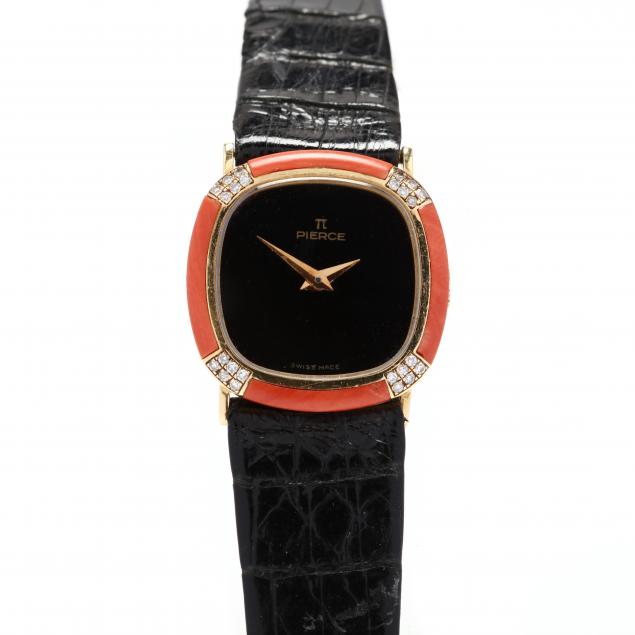 lady-s-18kt-gold-and-coral-watch-t-l-pierce