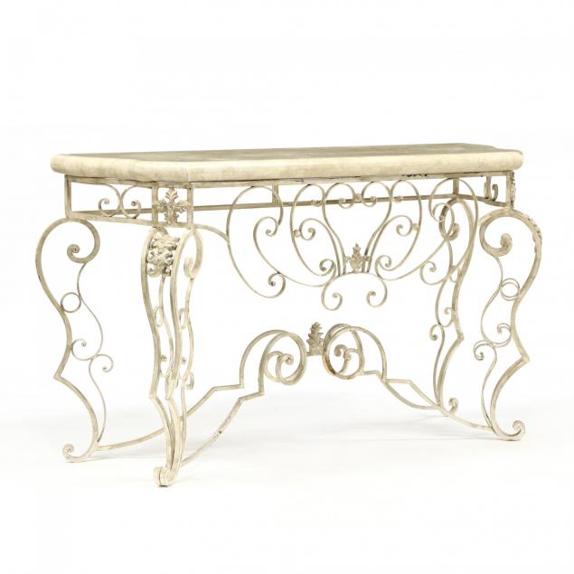 italianate-contemporary-stone-top-iron-console-table