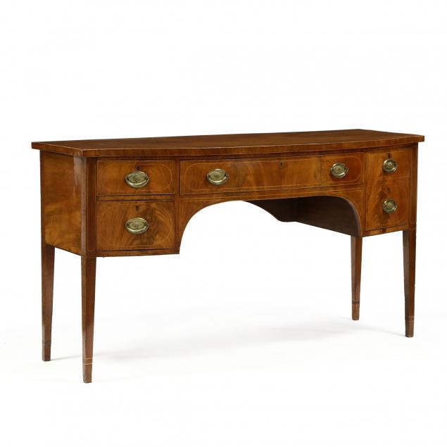 antique-georgian-inlaid-mahogany-bowfront-sideboard