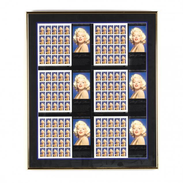 framed-group-of-legends-of-hollywood-marilyn-monroe-stamps