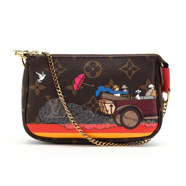 Limited Edition Mini Pochette Wristlet, Evasion, Louis Vuitton