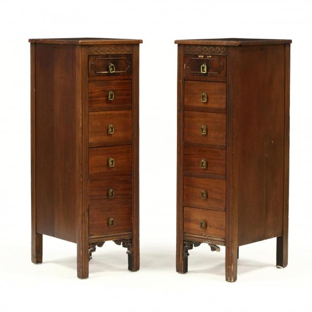 pair-of-tall-mahogany-lingerie-chests