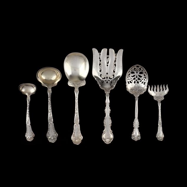 six-antique-american-sterling-silver-servers
