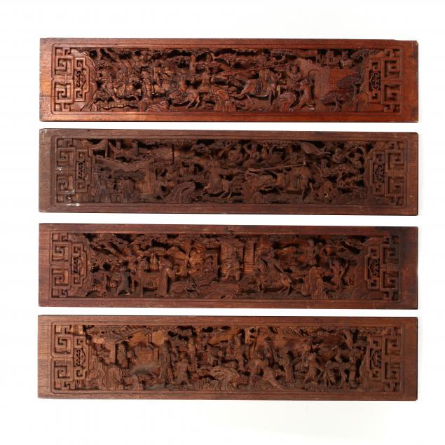 four-chinese-carved-wooden-architectural-panels