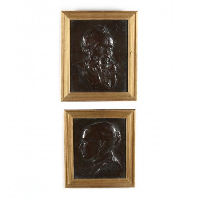 william-s-shanks-scottish-1864-1951-a-pair-of-bronze-portrait-plaques