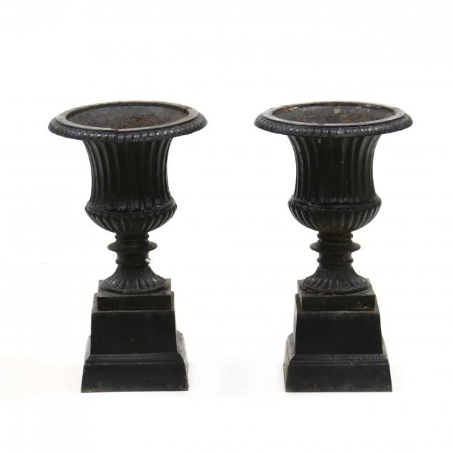 pair-of-vintage-diminutive-cast-iron-urns-on-stands
