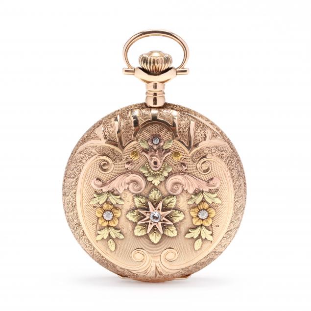 antique-14kt-tri-color-gold-hunter-case-pocket-watch-elgin
