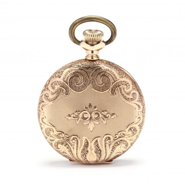 14kt-gold-hunter-case-pocket-watch-s-m-snider-durham-nc