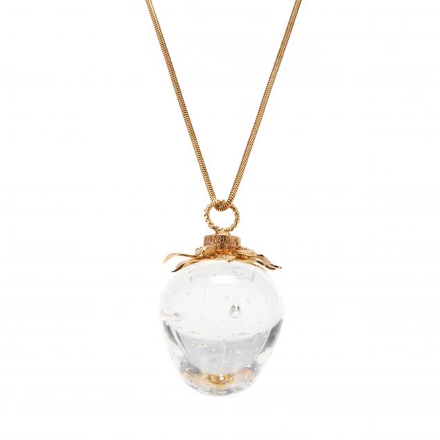 18kt-gold-and-crystal-strawberry-necklace-steuben
